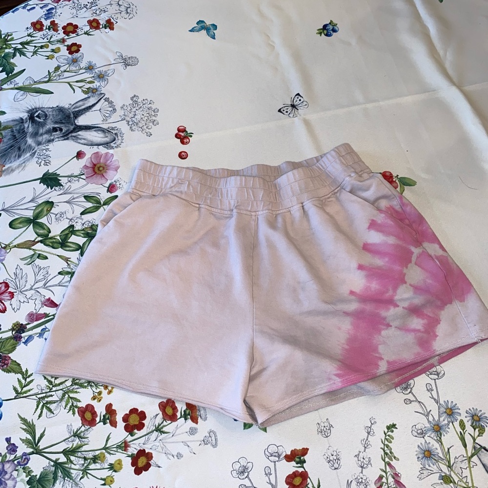 JoyLab French Terry Shorts with Pockets sz M- Pink Tie-Dye - Picture 3 of 10